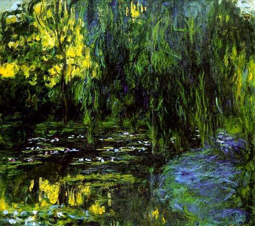 Water Lily Pond and Weeping Willow,